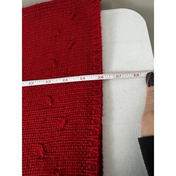 Vintage Carolyn Taylor Women’s L Red Knit Turtleneck Sweater Cabinet Cozy Warm - Picture 5 of 5